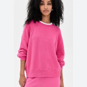 new J.CREW garment dyed crewneck pullover sweatshirt s small pink